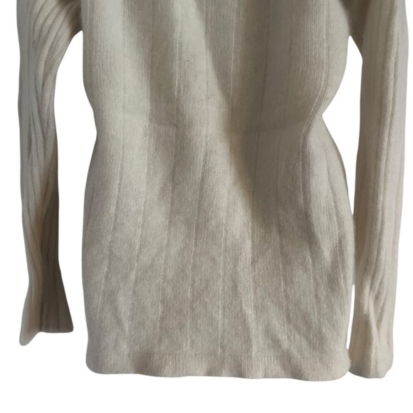 woods & gray women’s sweater size M lambwool angora blend knit cream long sleeve - Picture 11 of 11